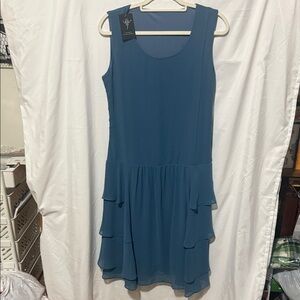 Elegant Sleeveless Teal Midi Dress